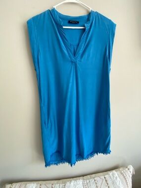Maven West Bright Blue Sleeveless Shift Dress